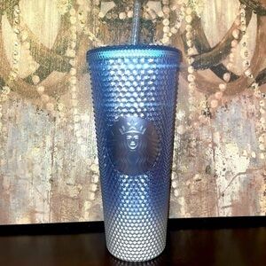 Starbucks 2023 Blue Silver Icicle Ombre Bling Studded Venti Tumbler